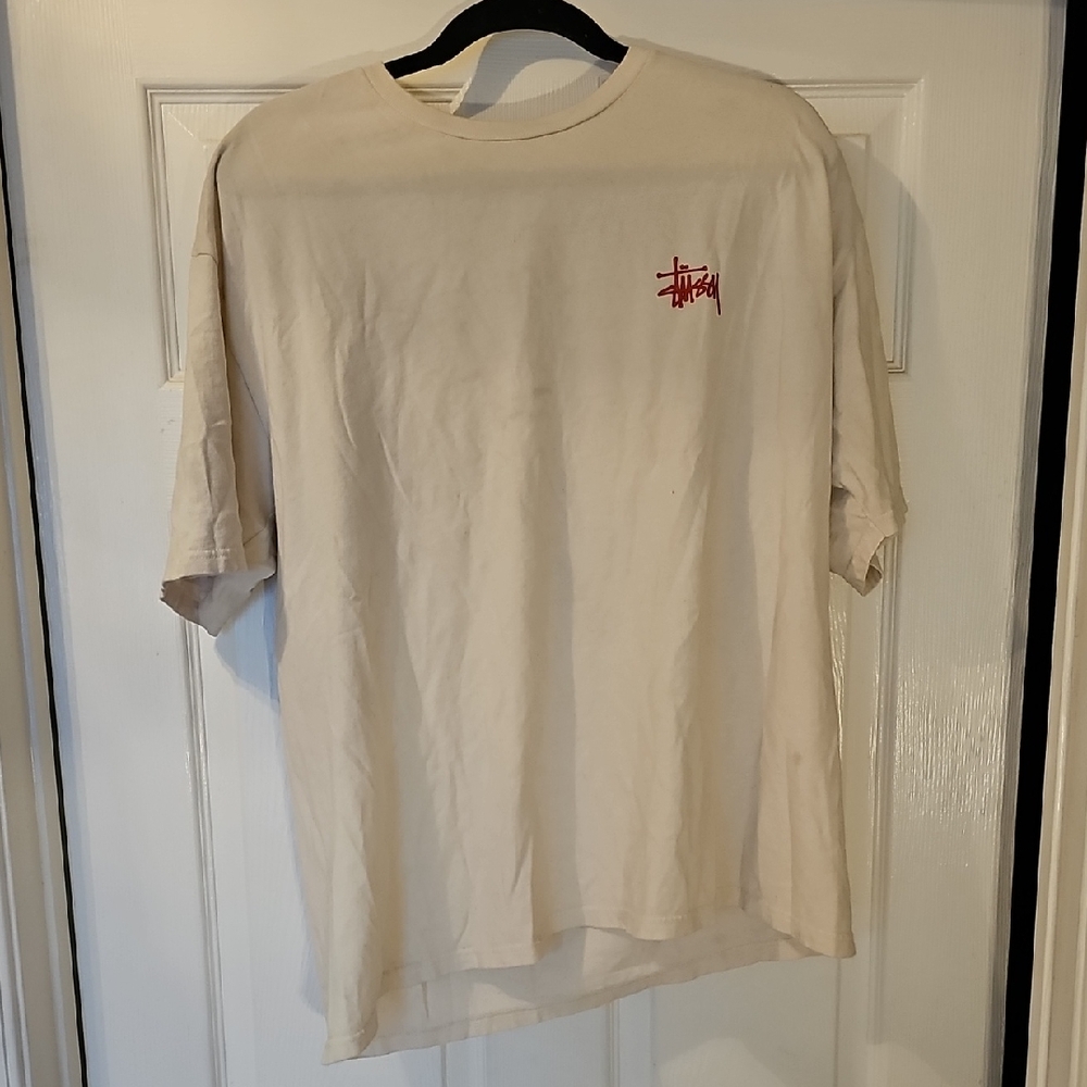 Stussy Cream Short Sleeve Tee Classic Casual